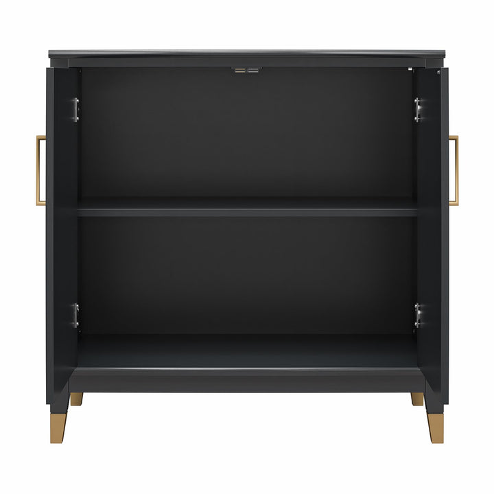 Elegant 2 door cabinets by Westerleigh -  Black