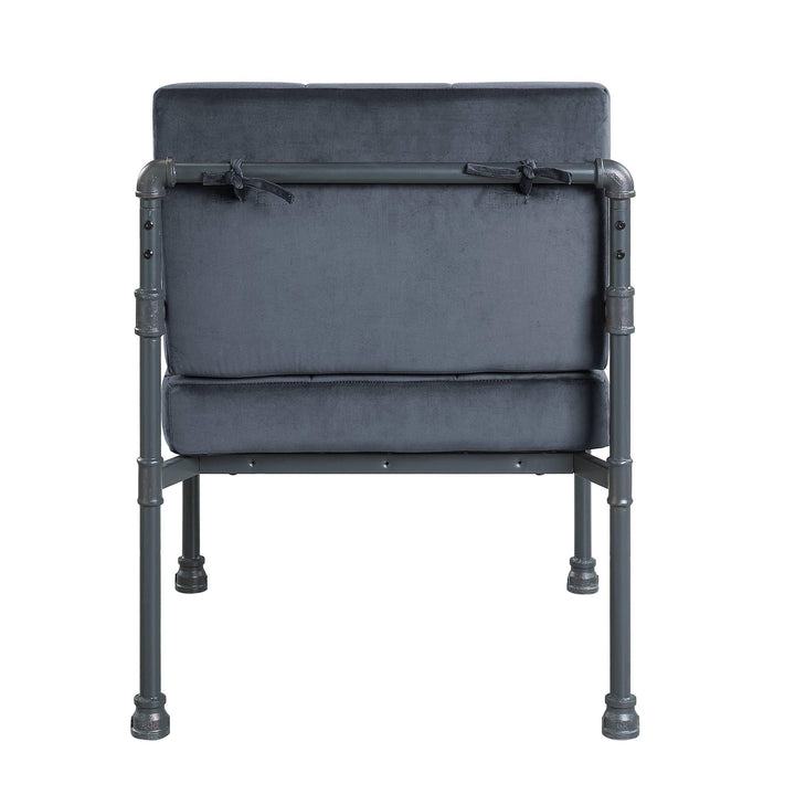 Water pipe style Accent Chair with Memory Foam - Gray