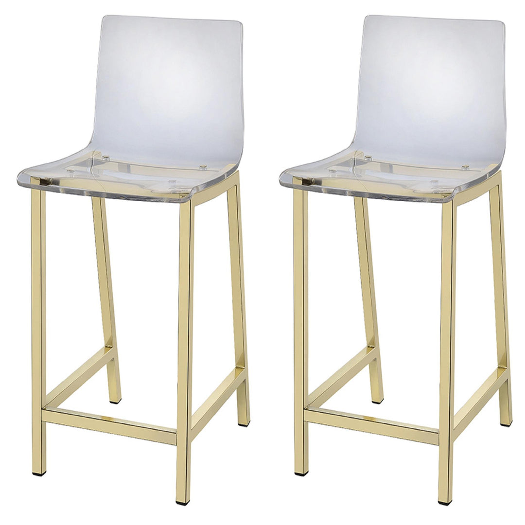 Lulu Acrylic Counter Stool, Set of 2 - Gold