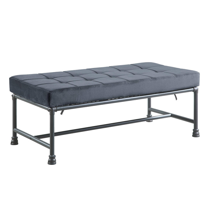 Memory Foam Seat and Back Cushion Bench - Gray