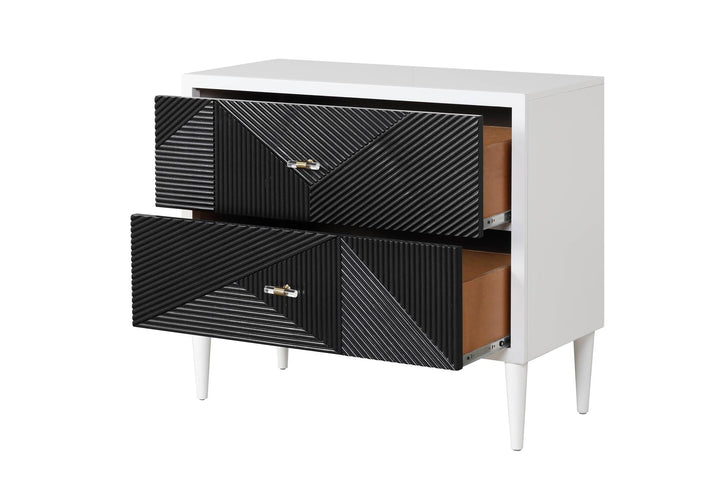 Modern side table with self-closing feature -  N/A