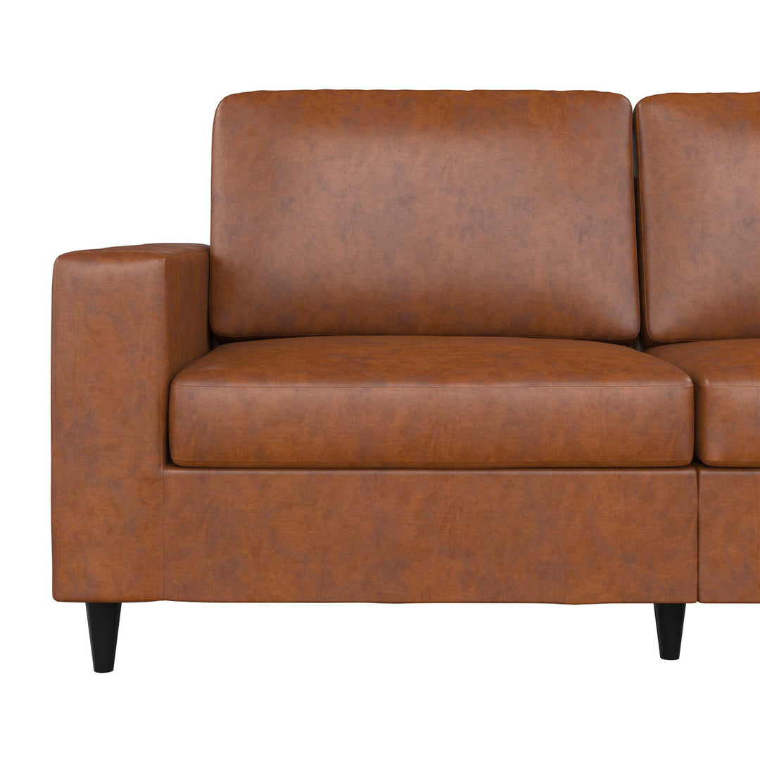 Coral 3 Seater Upholstered Sofa - Camel