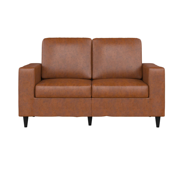 Coral Loveseat 2 Seater Upholstered Sofa - Camel
