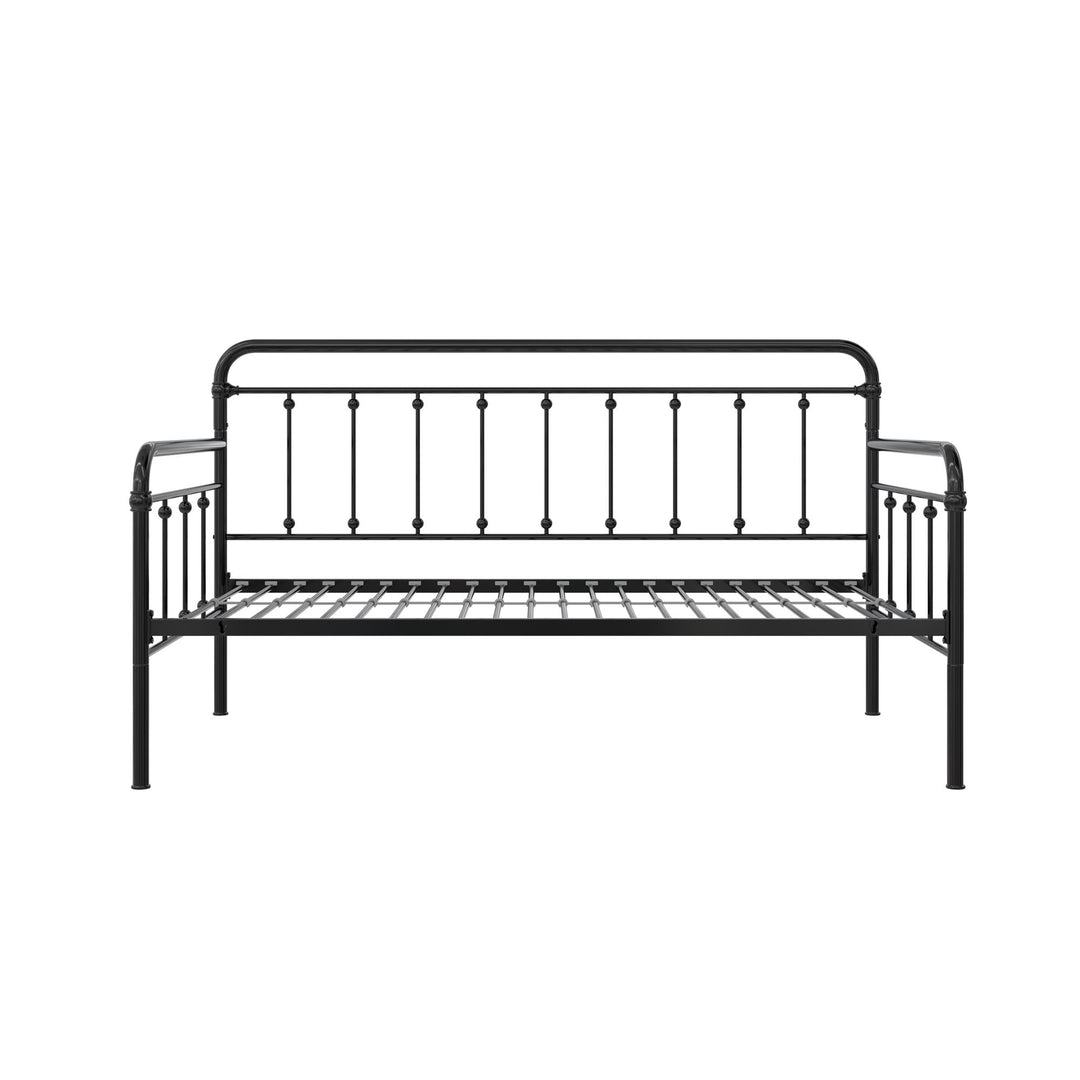 Locky Metal Daybed with Pop Up Trundle Bed - Black - Twin