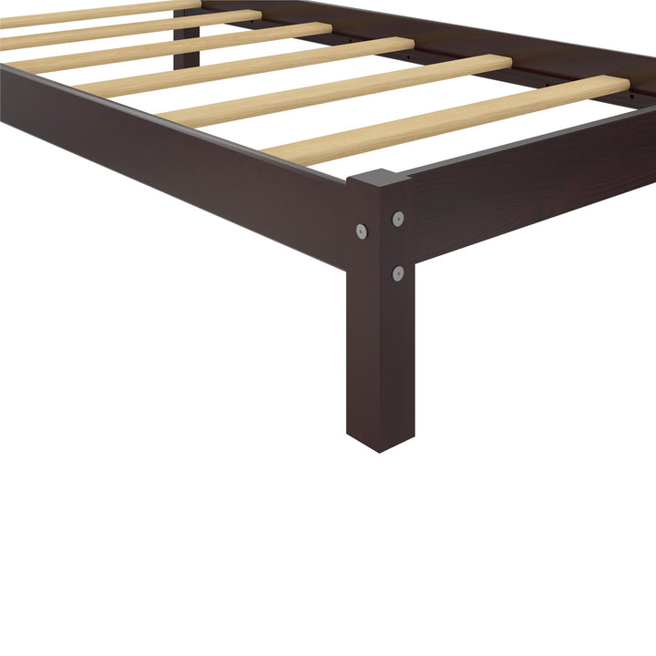 Kids room bed with wood aesthetics -  Espresso