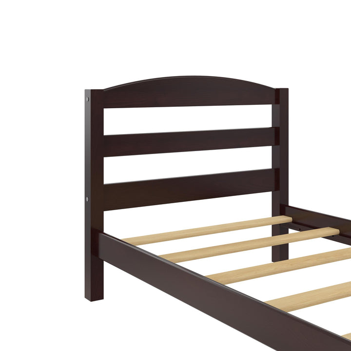 Safe and stylish Brycen bed frame -  Espresso