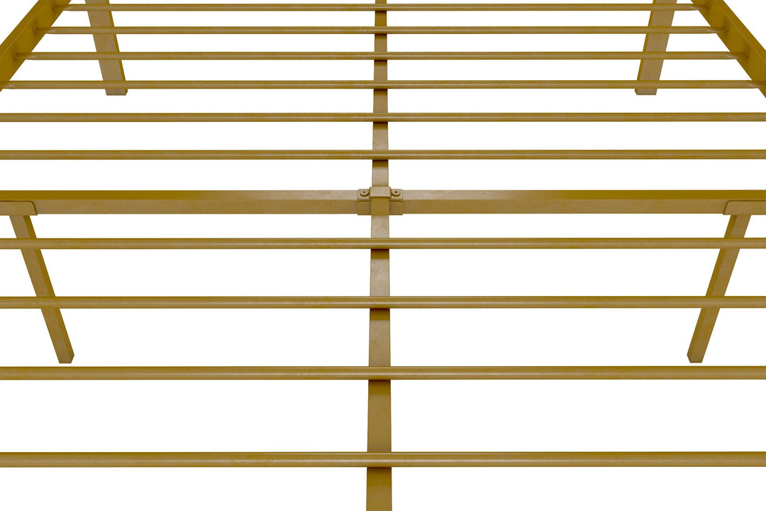 Premium Modern Platform Bed with Headboard - Gold - Full