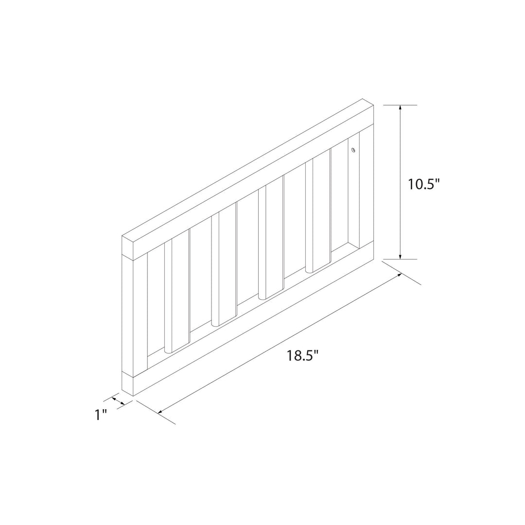 Miles Toddler Guardrail to Convert Crib into a Toddler Bed - Black