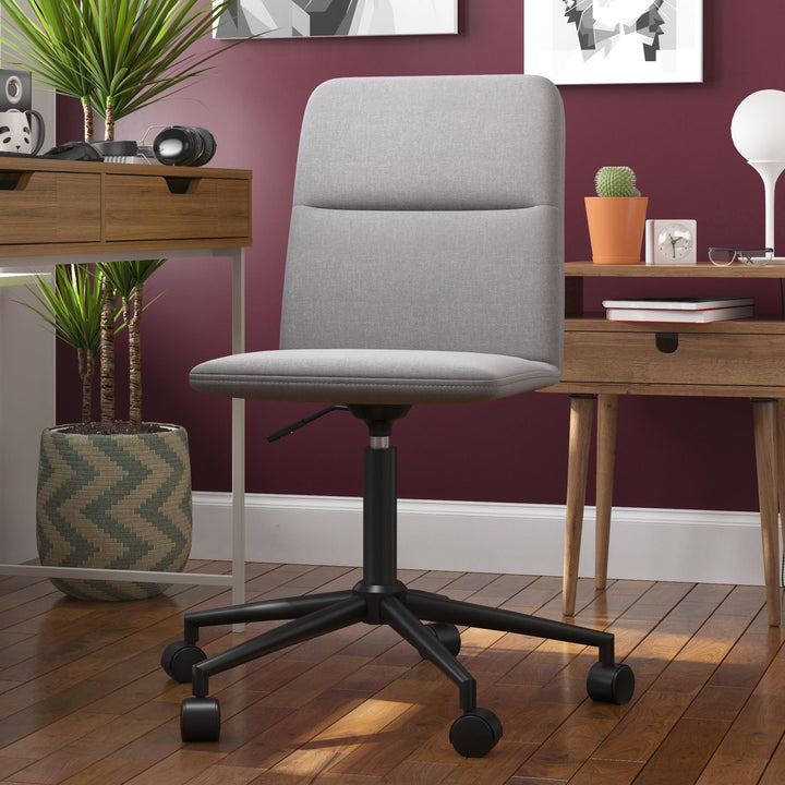 Olten Modern Office Desk Chair on Castors with Adjustable Height - Light Gray