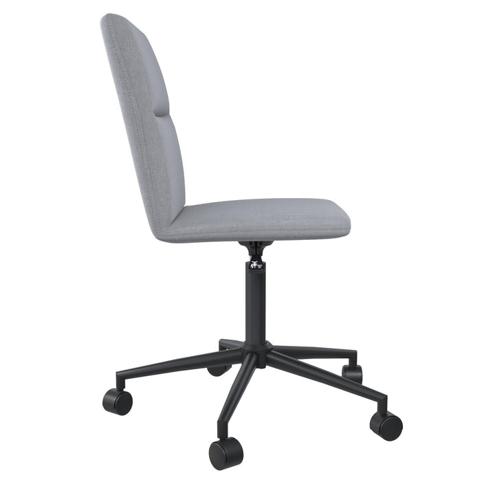 Olten Modern Office Desk Chair on Castors with Adjustable Height - Light Gray