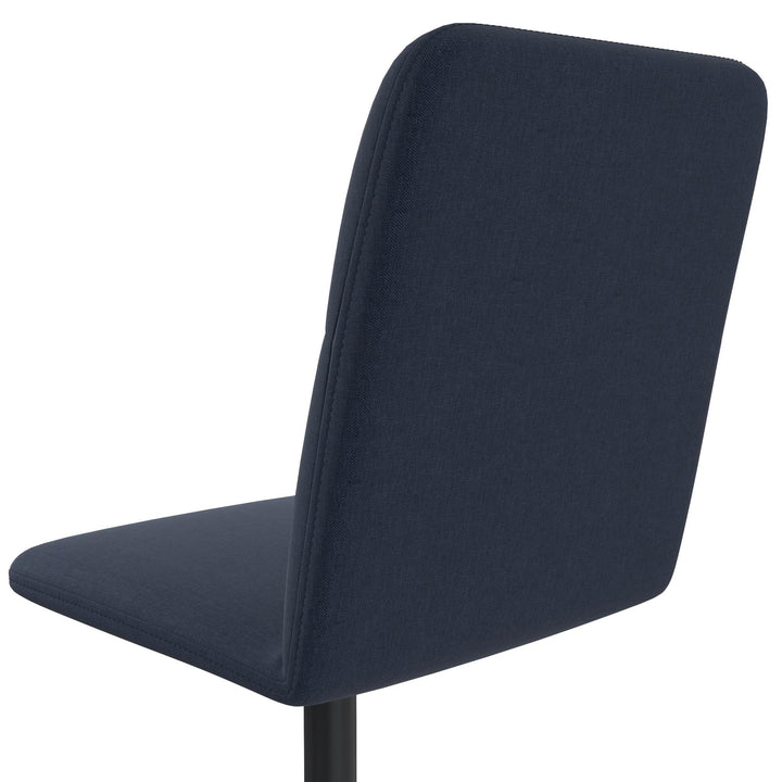 Olten Modern Office Desk Chair on Castors with Adjustable Height - Navy