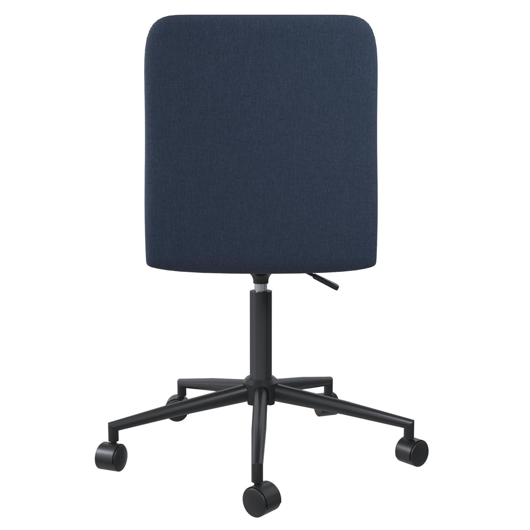 Olten Modern Office Desk Chair on Castors with Adjustable Height - Navy