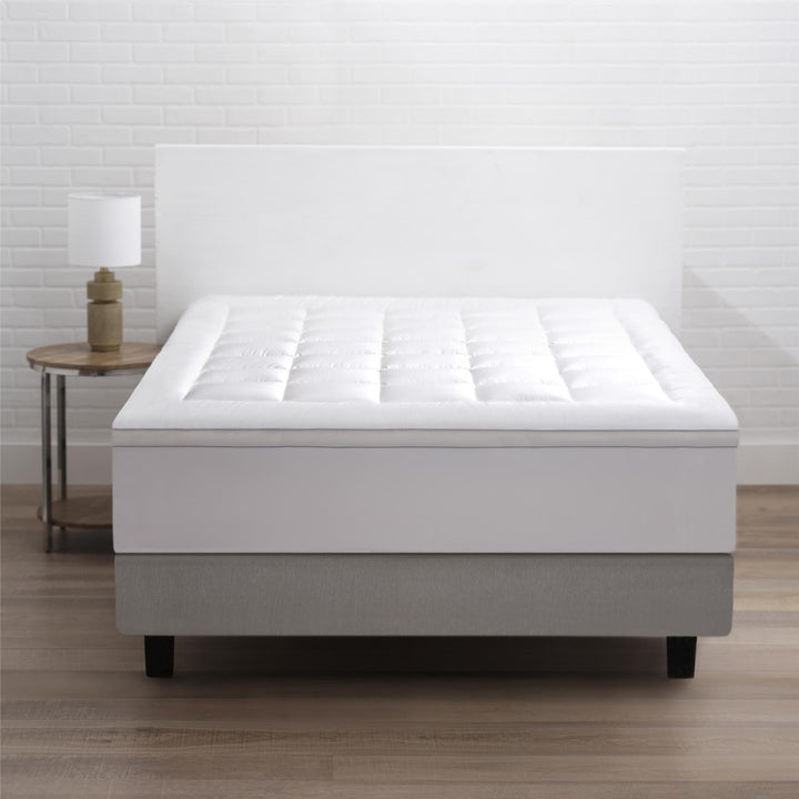 Cotton mattress pad - White - Twin