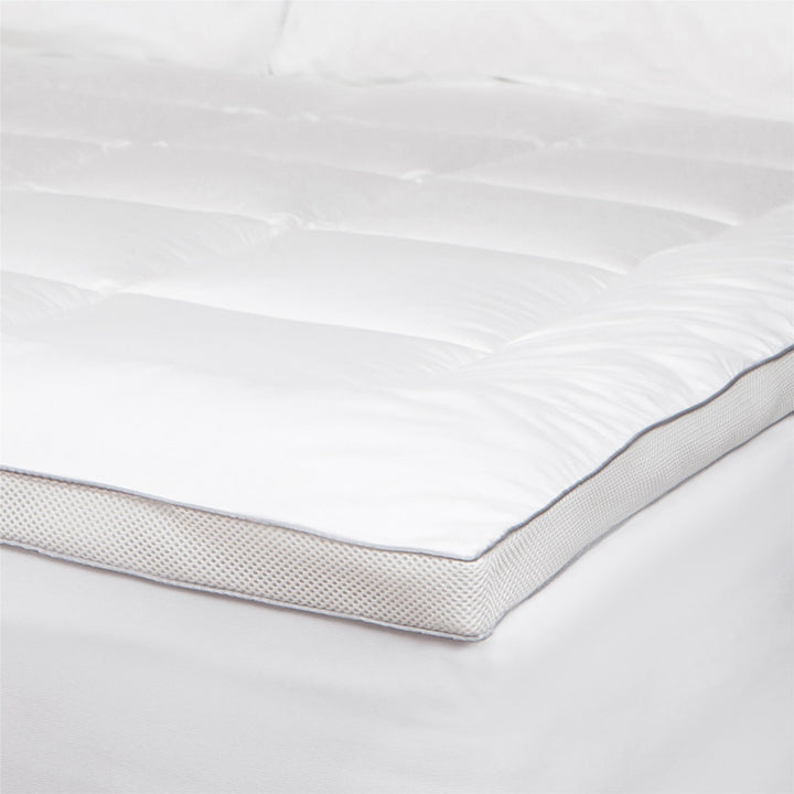 All cotton mattress pad - White - Full