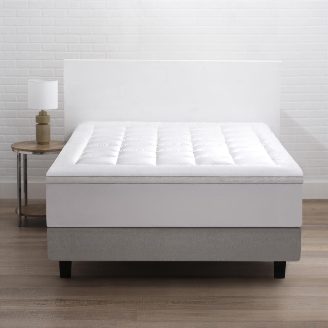 All cotton mattress pad - White - King