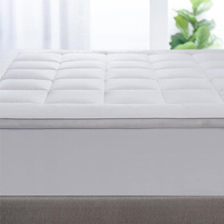 fiber blend mattress pad - White - King