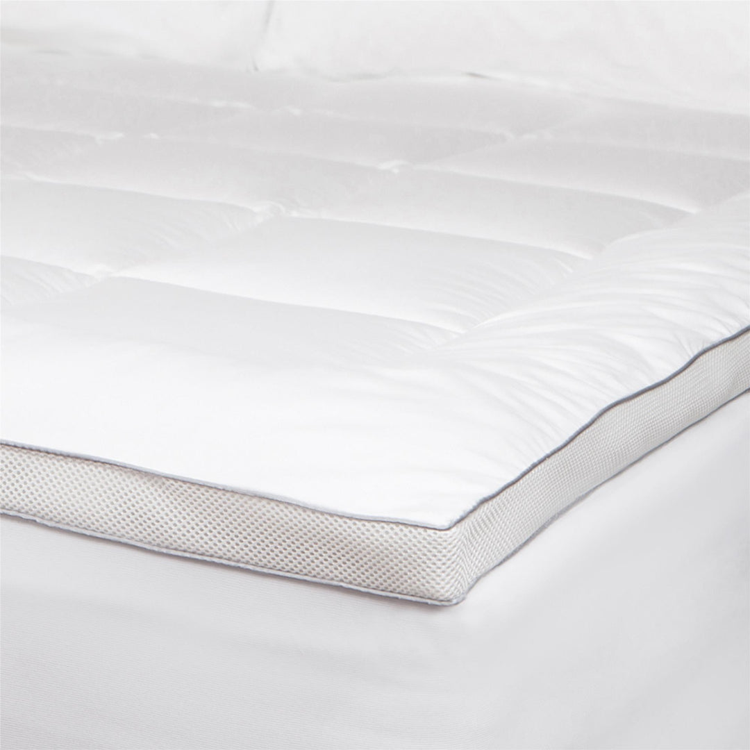 organic cotton mattress pad - White - California King