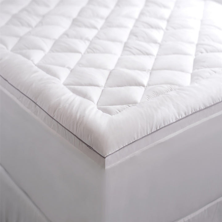 PureAssure Sleep Safe Allergen Barrier Diamond Quilted Mattress Pad  - White - Full