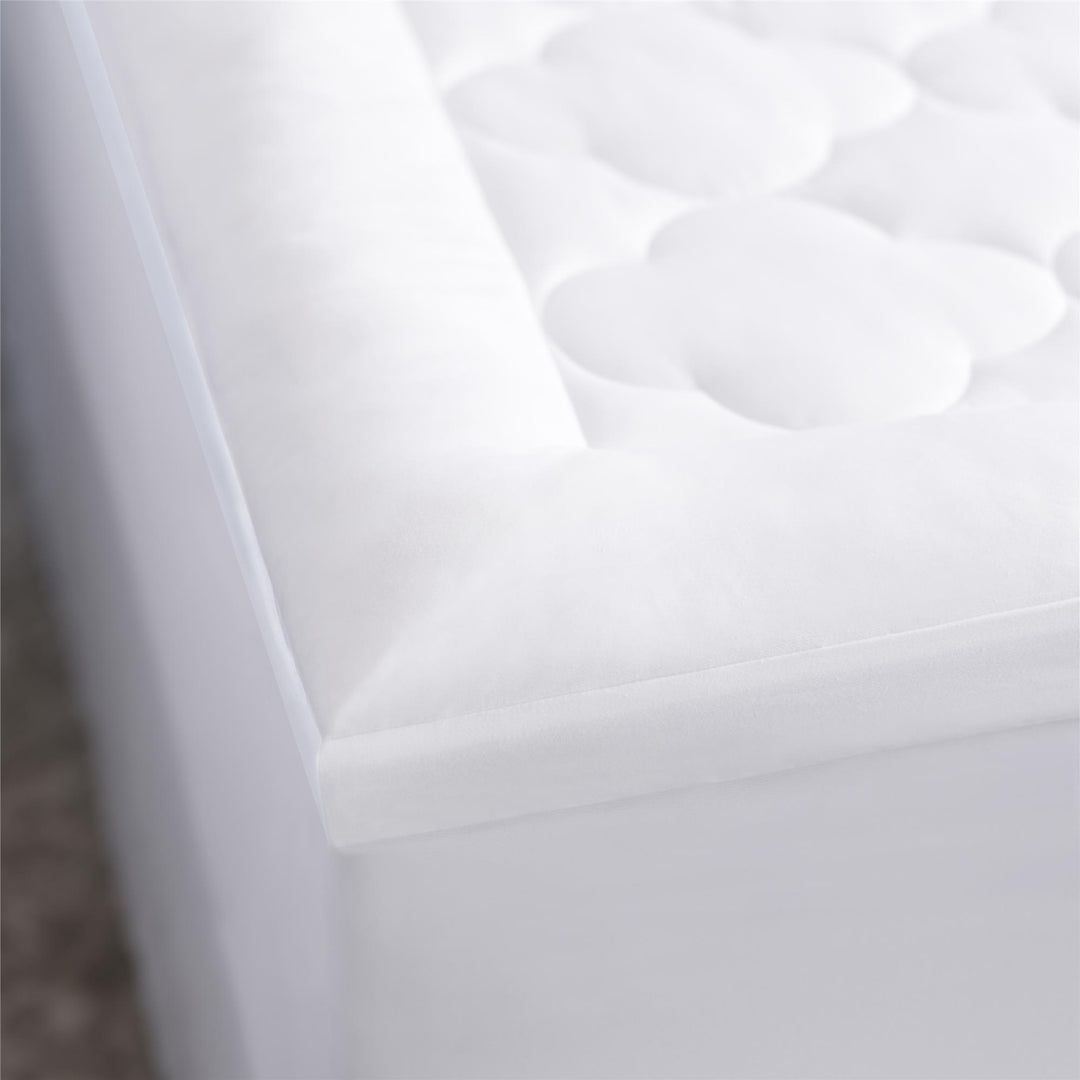 300 thread count cotton mattress pad - White - King