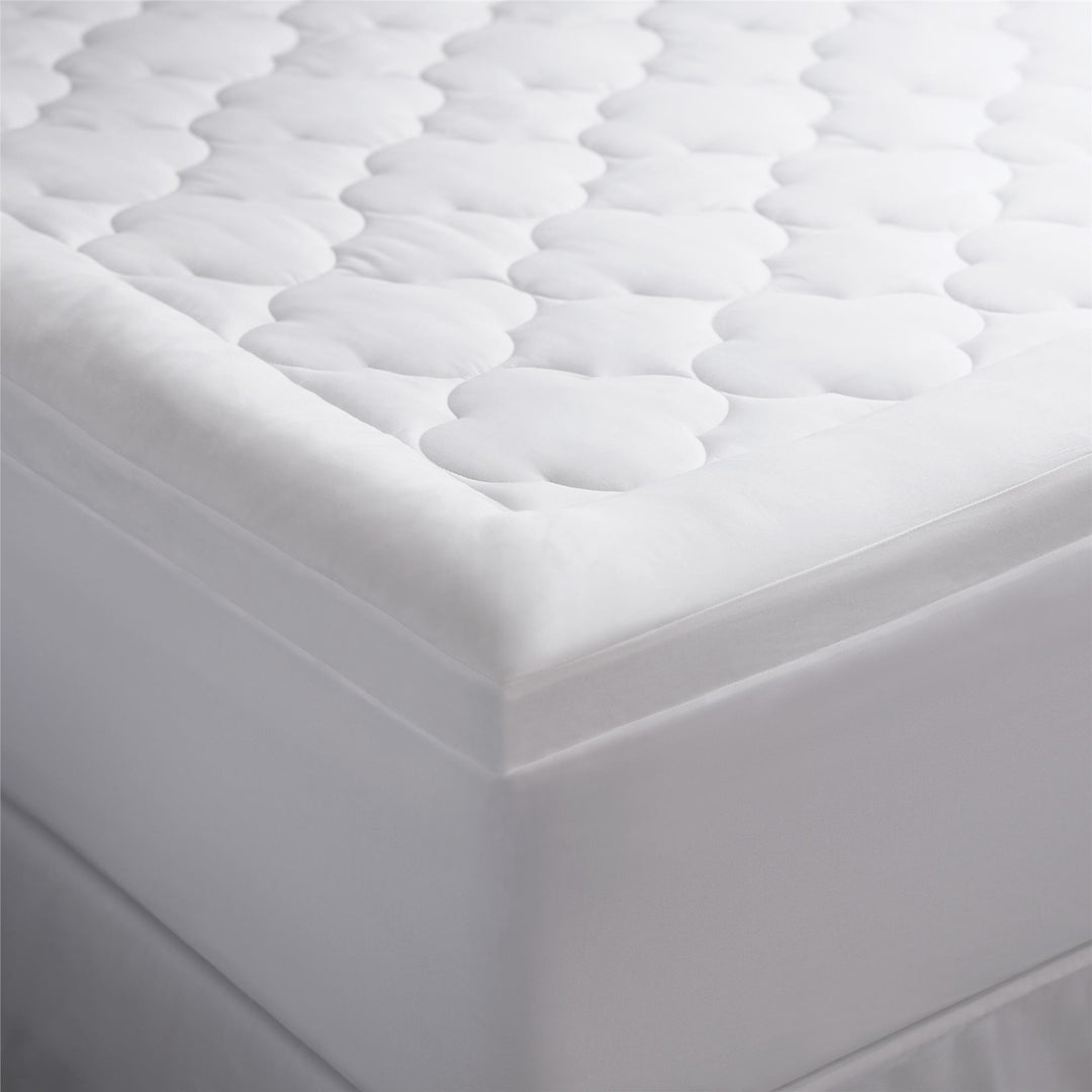polyester filling mattress pad - White - Queen