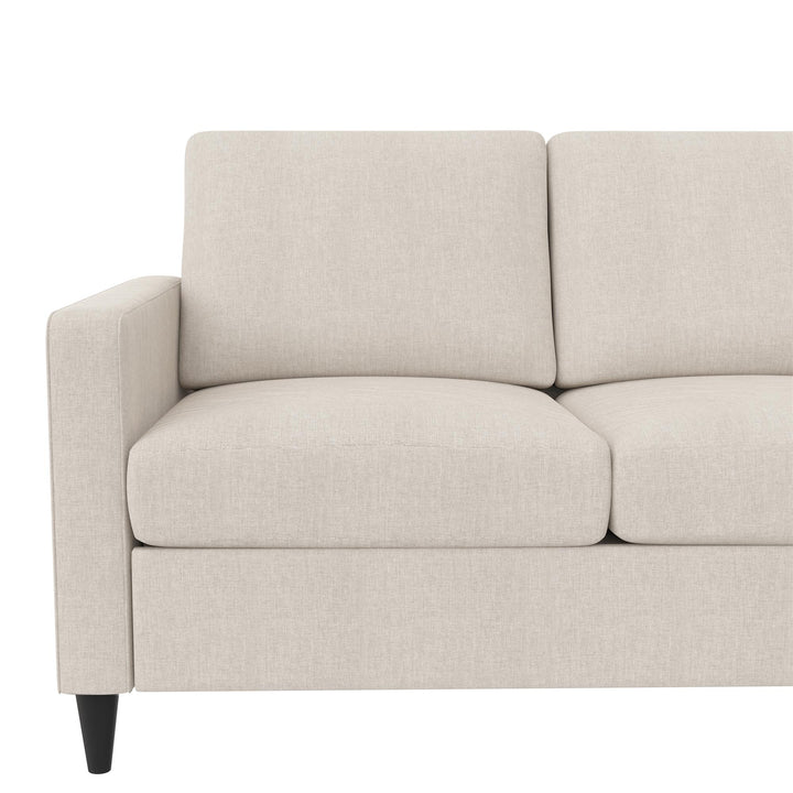 Coral Upholstered Reversible Sectional Sofa - Beige