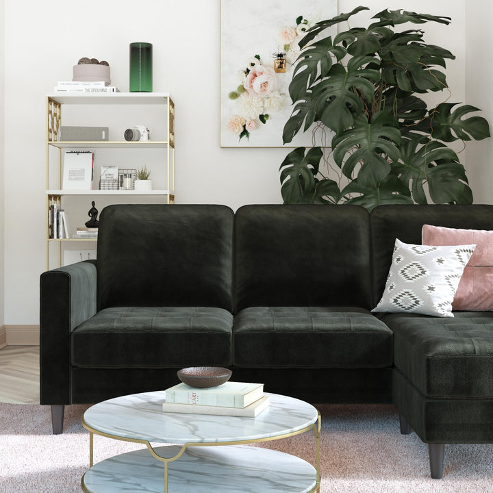 Strummer Reversible Sectional Sofa Couch - Black