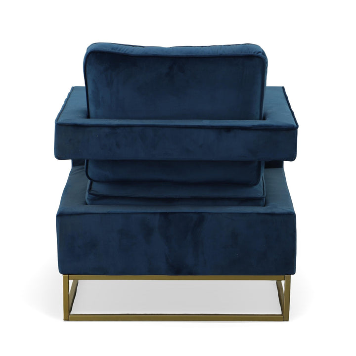 Stylish Velvet accent chair with arm - Blue