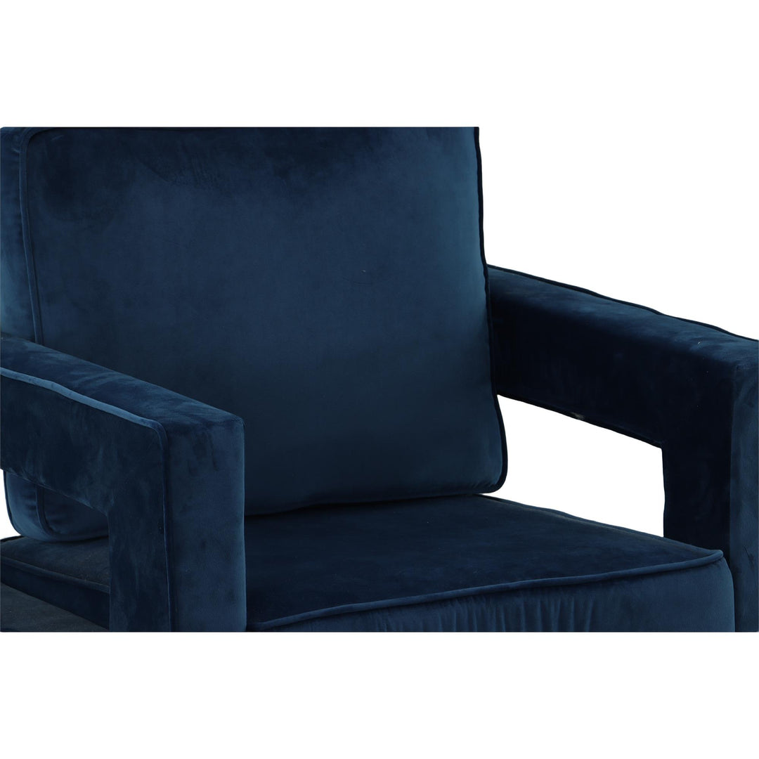 upholstered velvet armchair - Blue