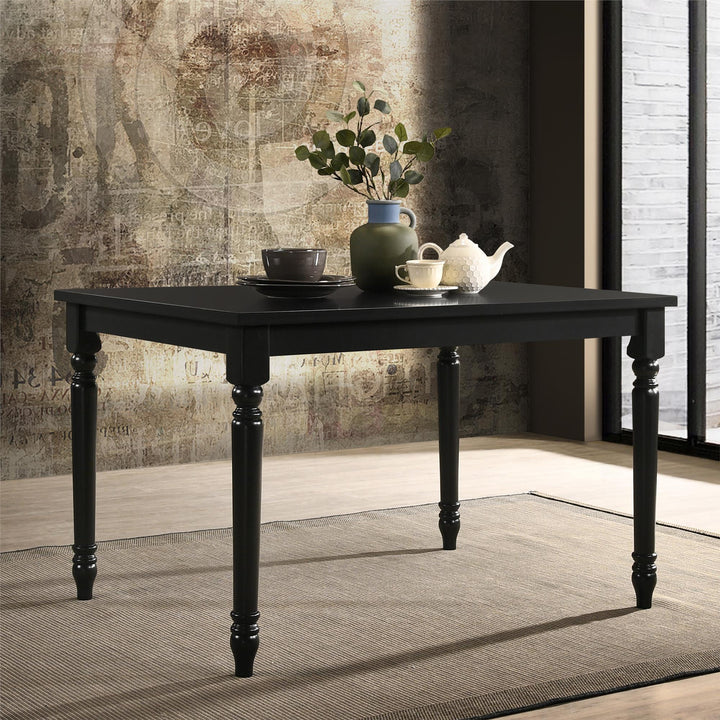 Rectangular farmhouse dining table - Black