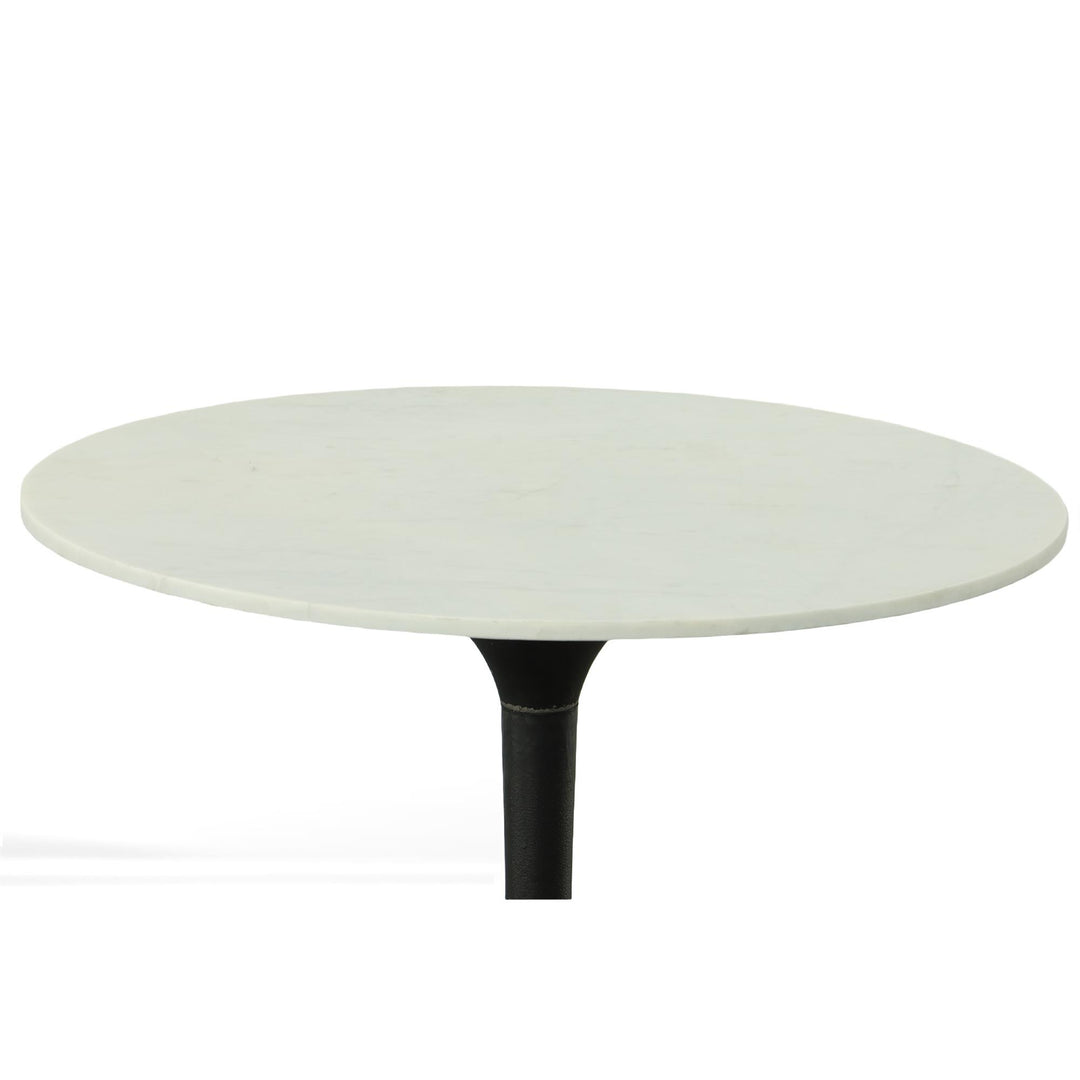 30-Inch Marble Top Dining Table - Black