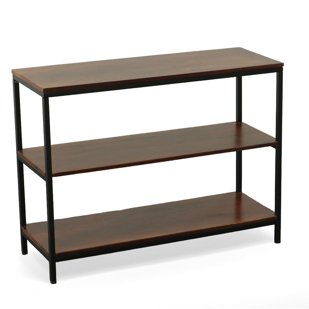 Rectangle Console Table with two open compartments - Brown