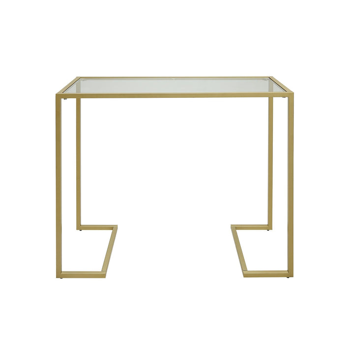 Solstice Glass Top Console Table - Gold