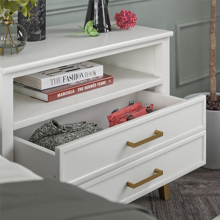 Westerleigh Wide Nightstand - White