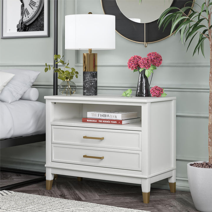 Westerleigh Wide Nightstand - White