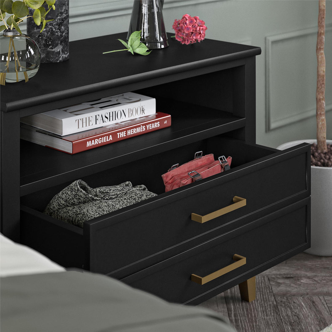 Westerleigh Wide Nightstand - Black
