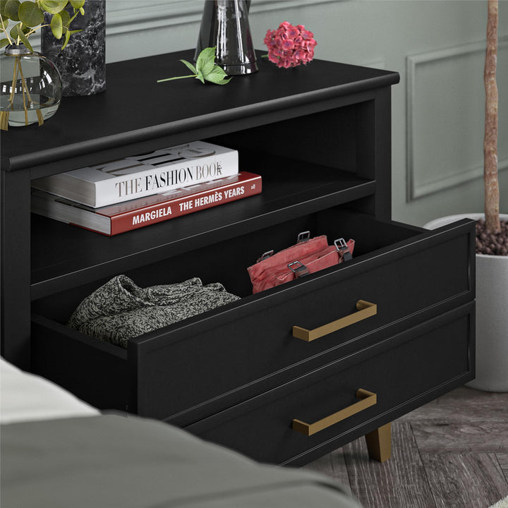 Westerleigh Wide Nightstand - Black