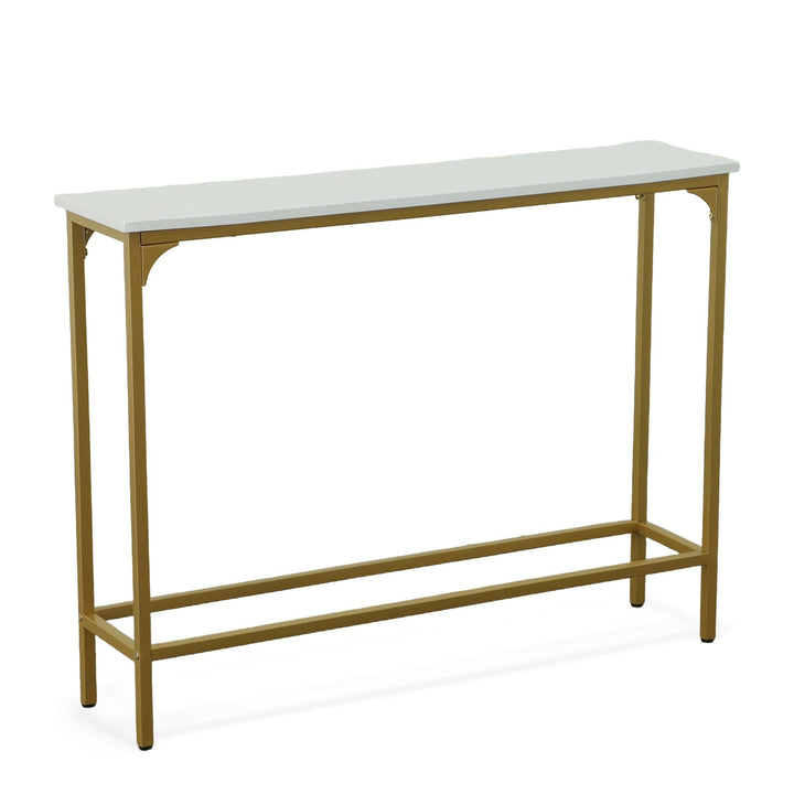 Myron Slim Modern Console Table - Gold