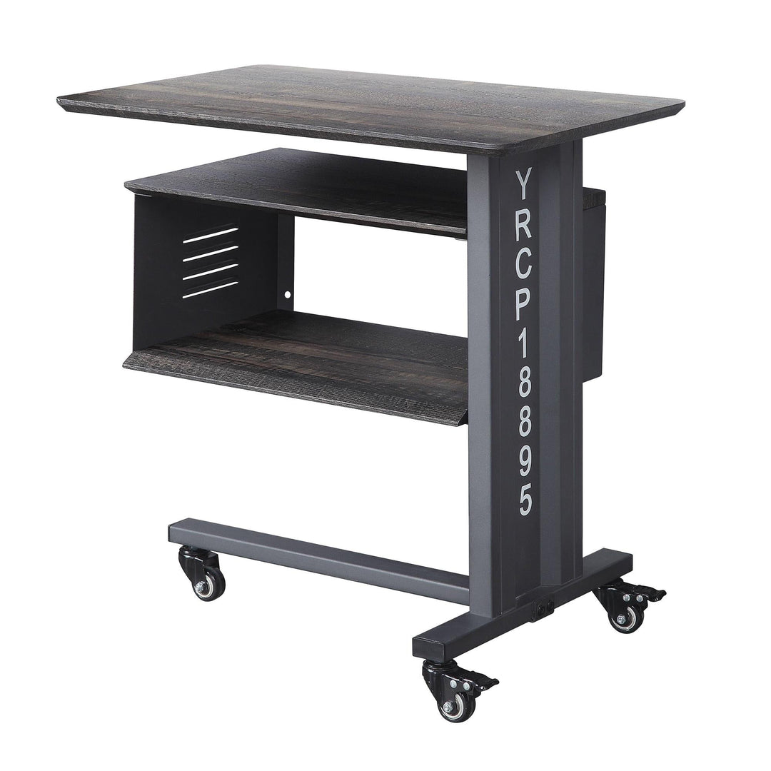 Industrial metal base accent table - Antique Gunmetal