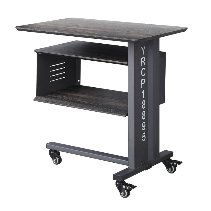 Industrial metal base accent table - Antique Gunmetal