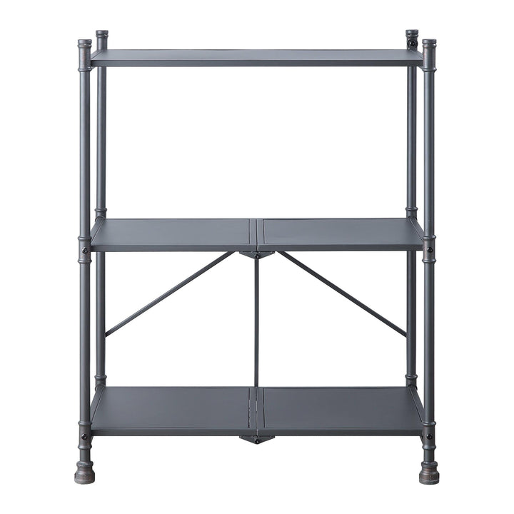 Cordelia Folding Console Table with 3 Tier Shelf  -  N/A