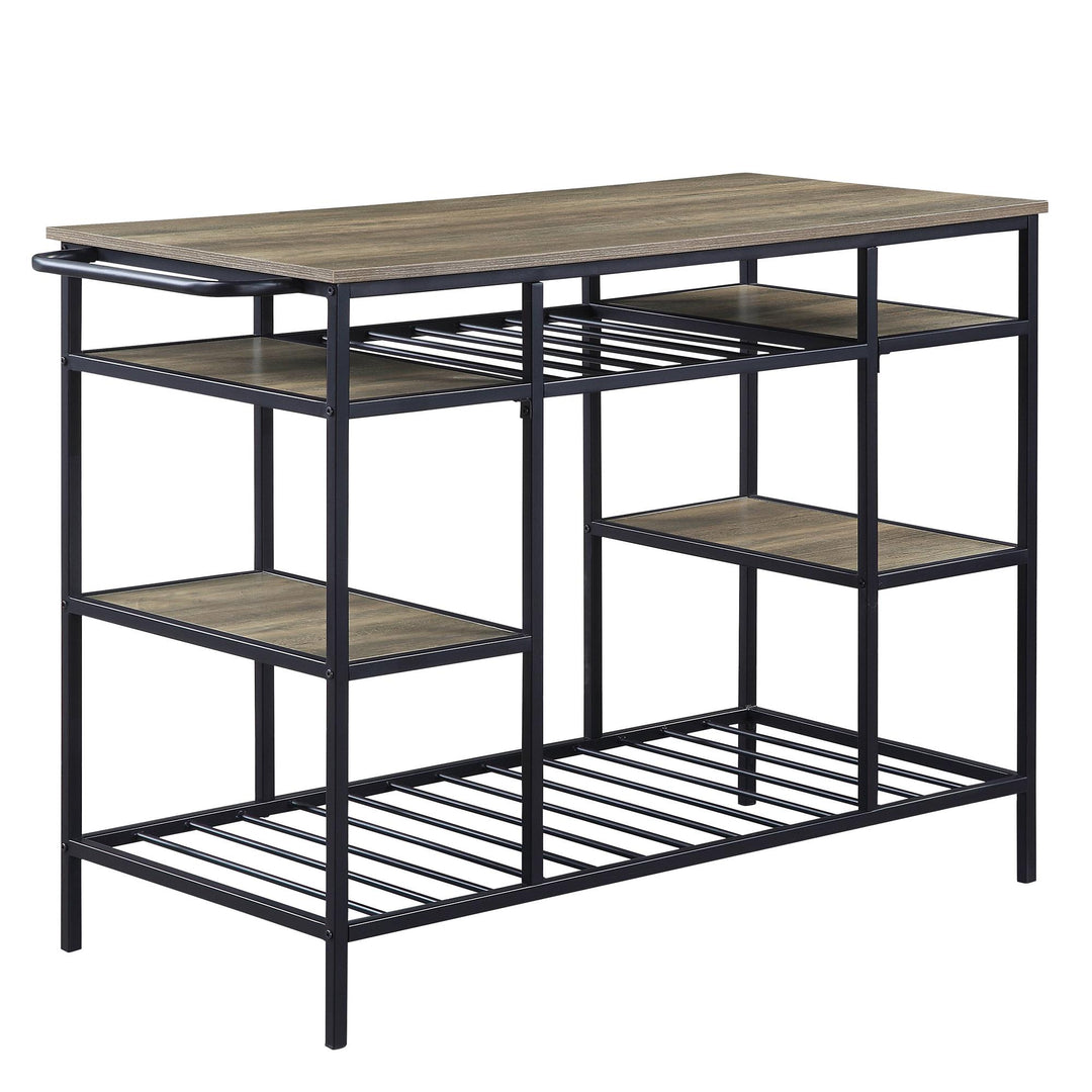 Modern kitchen island with shelves -  N/A