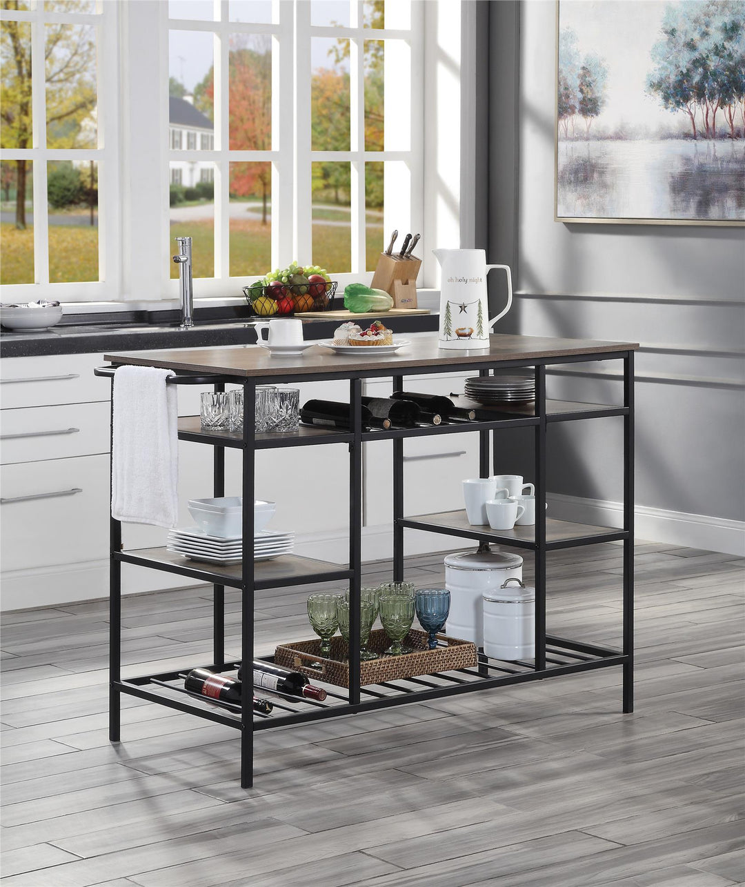 Kitchen storage solutions with metal frame -  N/A