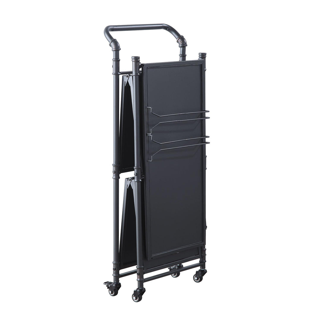 Convenient folding cart with multiple shelves -  N/A