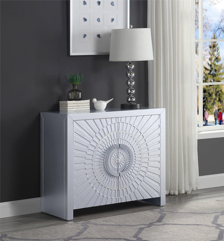 2 Door cabinet Console Table - White