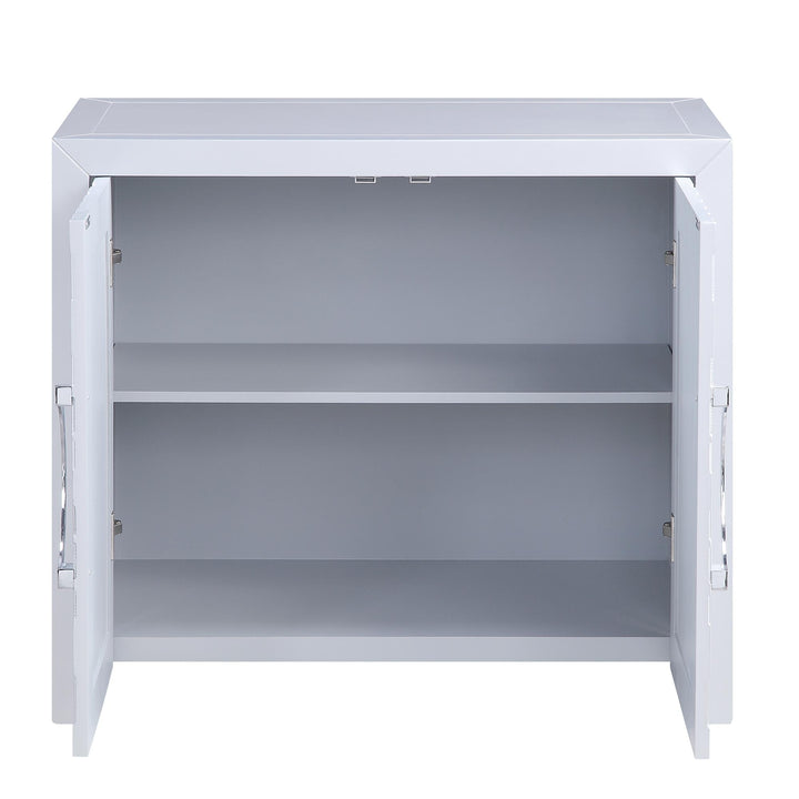 Pattern 2 Doors Front Console Table - White
