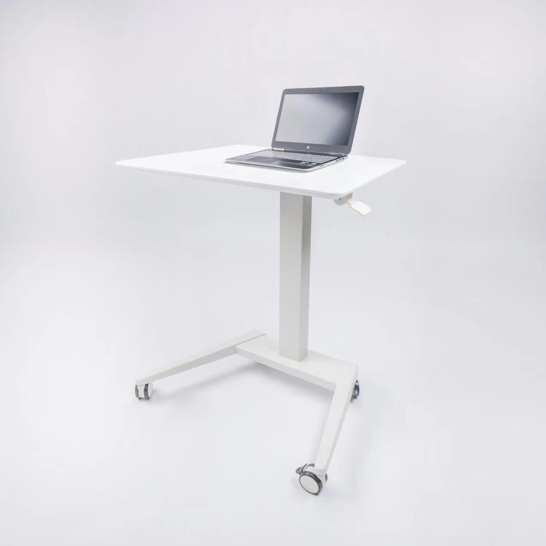 Elevate Motion Height Adjustable, Mobile Work Desk  -  White
