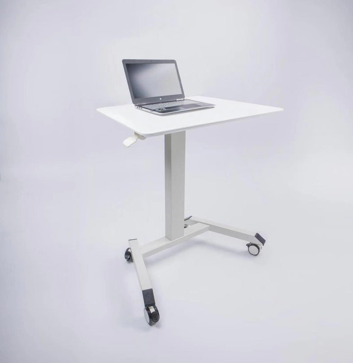 Mobile height-adjusting office desks -  White