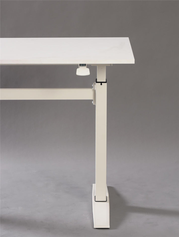 Sit-stand desks with motion adjustment -  White