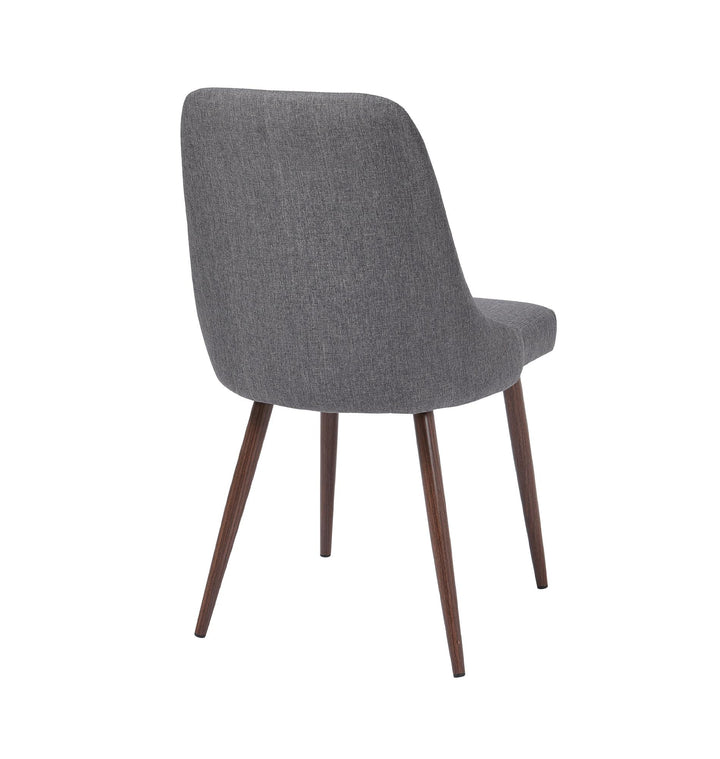 metal wooden printing legs dining chair - Gray (Solid)