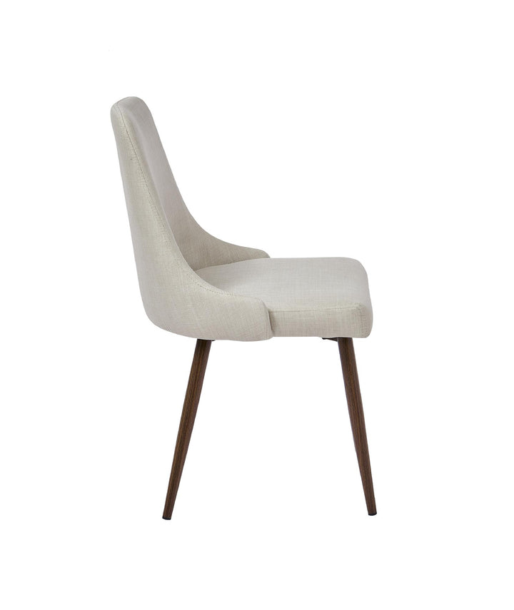 set of 2 small space dining chair - Beige